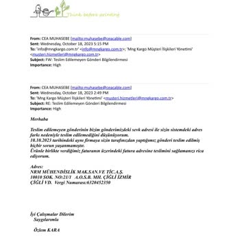 MNG Kargo Teslim Hatası Ve Ücretlendirme