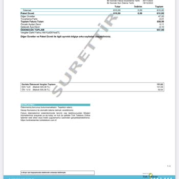 Türk Telekom Usulsüz Fatura Oluşturması
