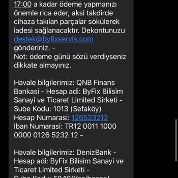 ByFix Servis Şahsi Malımın Üstüne Konmaları