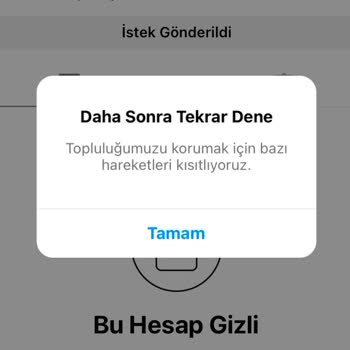 Instagram Kısıtlama Uyarısı Veriyor
