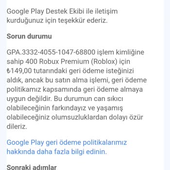 Google Play Store, Roblox, Ve İş Bankası Şikayetçiyim