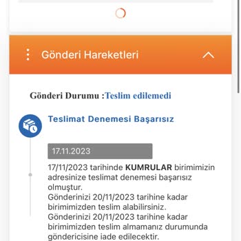 MNG Kargo Teslim Etmemesi. Teslim Denemesi Başarısız