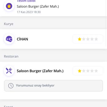 Getir Soğuk Yemek Siparişi