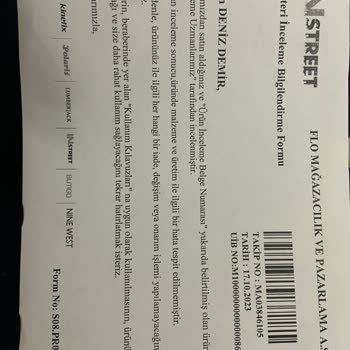 In Street Mağazasında Garanti Yok