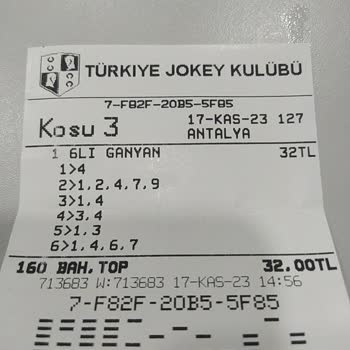 Türkiye Jokey Kulübü (TJK) Türkiye Jokey Kulübü Makine Çıkış Hatası