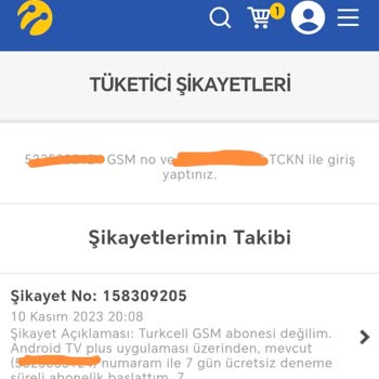Turkcell TV+ Turkcell Kartımdan Para Çekti, Hizmet Vermiyor