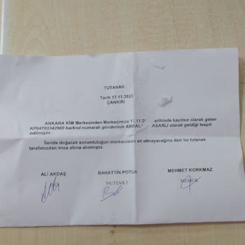 PTT Kargo Kargoda Parçalanan Ürün