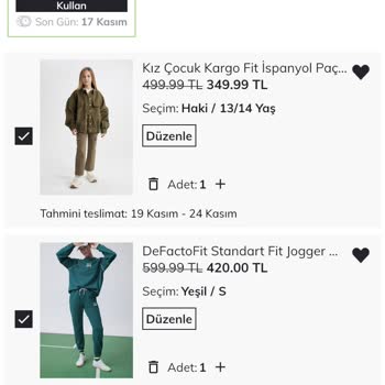 DeFacto İnternet Uygulamasında Kullanılamayan Kuponlar