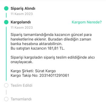 Sürat Kargo Dağıtıma Çıkmadan İade Girilmesi