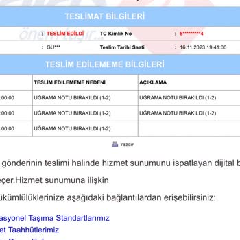 Aras Kargo Yanlış Teslimat Yapıldı