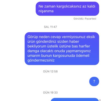 Paradisegiftevent (Instagram) Eksik Ürün Gönderimi