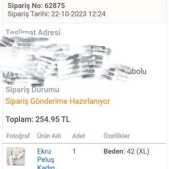 Nare Giyim 1 Aydır Kargomu Göndermiyor