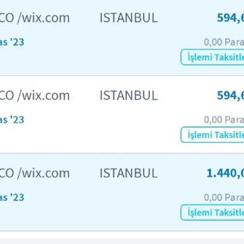 Iyzico/WİX.com Sitesinden Şikayetçiyim