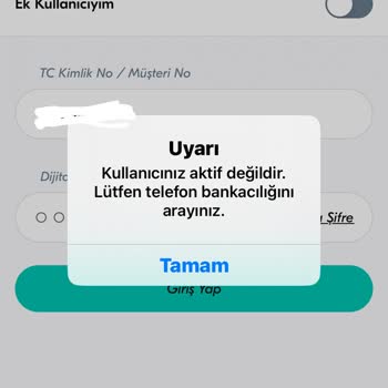 Türkiye Finans Mobile Uygulama Bloke