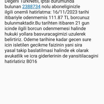 TurkNet Tarafından Çıkarılan Borç