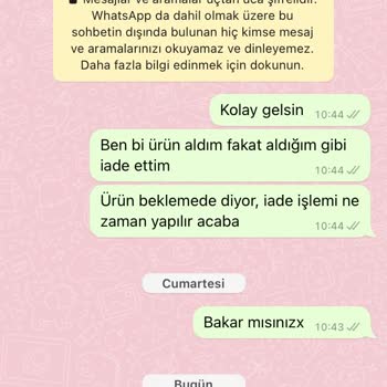 La Sarta İade Ücretim 2 Haftadır Yatmıyor