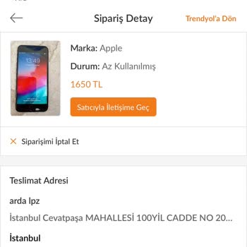 Trendyol Hesabımı Calip Dolaptan Sipariş Verdiler