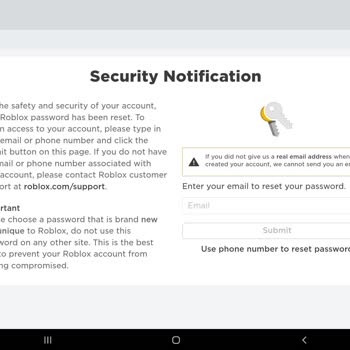 ROBLOX Şifre Sıfırlanması Gerekiyor Uyarısı Ve Hesaba Giriş Yapılamıyor