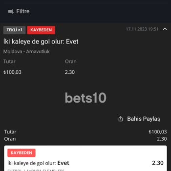 Bets10 Tutan Kuponumu İptal Etti