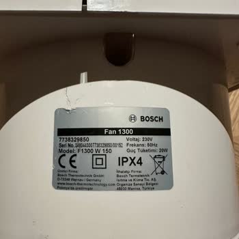 Bosch Havalandırma Fanı Ve Müşteri Hizmetleri İlgisizliği