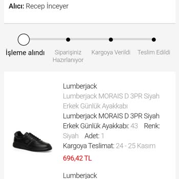 Lumberjack.com.tr Den Parasını Verdiğim Fakat Gelmeyen Ayakkabılar