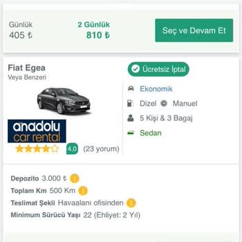 Anadolu Car Rental Mağdur Etti