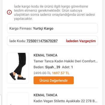Yurtiçi Kargo Kurye Aldığı İade Kargoyu Aynı Gün Sisteme Girmiyor