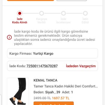 Yurtiçi Kargo Kurye Aldığı İade Kargoyu Aynı Gün Sisteme Girmiyor