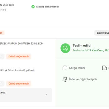 Bargello Perfume Yanlış Ürün Gönderilmiş
