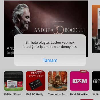 Passolig Passo Uygulaması Hata Veriyor