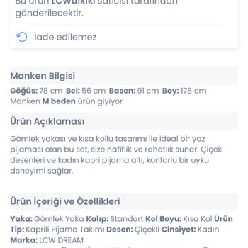 LCW Yanlış Ürün Gönderimi