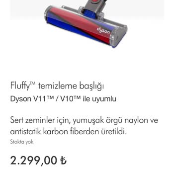 Dyson V10 Fluffy Başlık Stok Yok