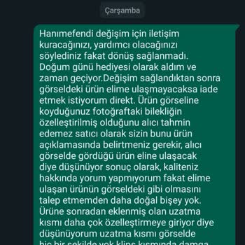 Meryjew Ürün Yanlış Değişim İçin Yardımcı Olunmuyor.