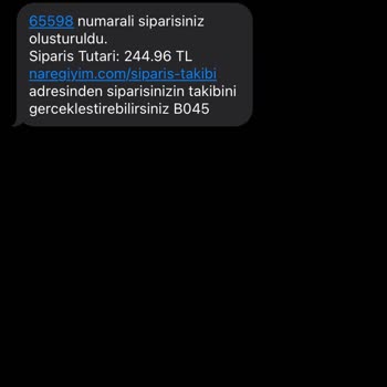 Nare Giyim Sipariş Vereli 5 Sene Oldu Marstan Mı Geliyor.