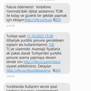 Vodafone'un Otomatik Paket Yapması