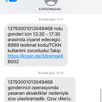 Kargomsende Firması Getirmediği Kargo
