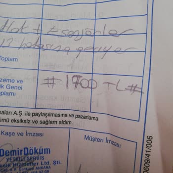 DemirDöküm Fazla Para Ücret Alınması