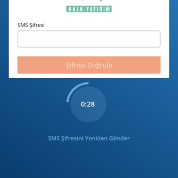 Halk Yatırım Giriş İçin SMS Gelmiyor
