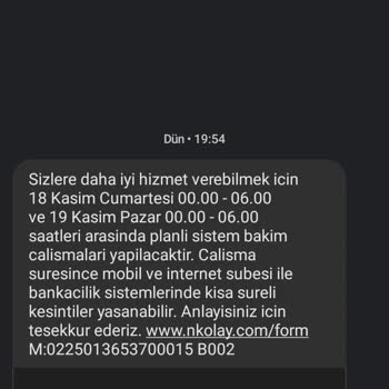 N Kolay Bana Mesaj Atıyor