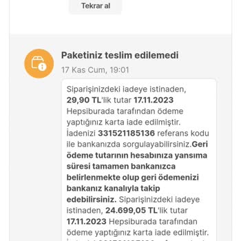 Hepsiburada Sipariş Haber Verilmeden İptal Edildi.