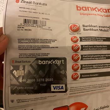 Ziraat Bankası Troy Kart Yerine Visa Gönderdiler