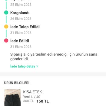 Trendyol Express Dolap Ürünümü Kaybetti