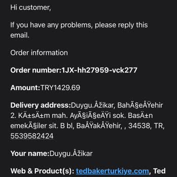 Ted Baker Kargom Kayboldu, Hakkımı İstiyorum!