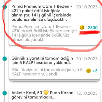 Prima Kulübü Hediye Gönderimi Ve İlgisizlik