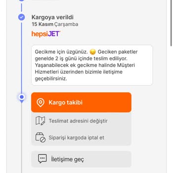 hepsiJET 3 Gündür Kargom Bekletiliyor