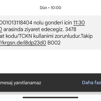 KARGOMsende Kargo Teslim Edilmedi