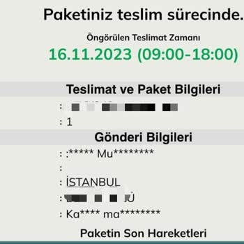 UPS Teslim Edilmeyen Kargo