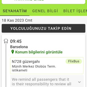 FlixBus Türkiye Farklı Perondan Hareket