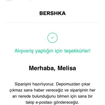 Bershka Sistem Tarafından İptal Edilen Siparişin Para İadesi