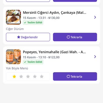 GetirYemek Popeyes Bitmiştir Artık Bunu Telefi Edin